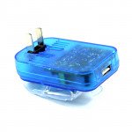 Wholesale USB Universal Battery Charger (Curve Blue)